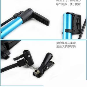 Mini pompe à vélo en aluminium, pompe à air manuelle, Portable et légère, pour vélo de montagne, couleur bleue, Qt 0006 - Product Image 2