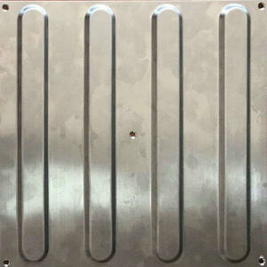 Dalles de pavage tactiles en acier inoxydable 304 avec motif rayé et ananas/dôme pour les aéroports, panneaux de guidage antidérapants - Product Image 6