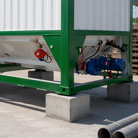 Silo horizontal de type conteneur SDDOM Foundation Free 20 40GP pour le stockage de poudre sèche, de cendres volantes et de ciment, à vendre