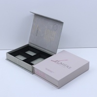 Boîtes cadeaux magnétiques personnalisées avec couvercle magnétique, boîte d'emballage pour lentilles de contact de couleur, boîte rigide avec fermeture magnétique à clapet, avec logo