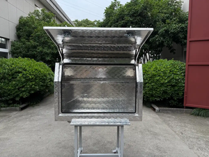 Boîtes <span class=keywords><strong>de</strong></span> rangement pour outils en aluminium à motif chevron pour <span class=keywords><strong>coffre</strong></span> à outils, organisation <span class=keywords><strong>de</strong></span> boîte à outils, plateau <span class=keywords><strong>de</strong></span> chargement en aluminium pour Toyota Hilux Canopy - Product Image 5