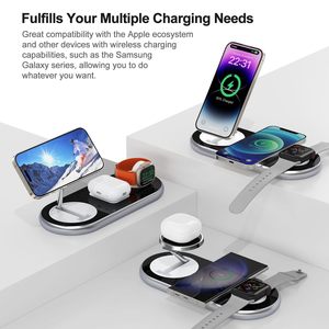 Nuevo Cargador Inalámbrico Magnético 3 en 1 Plegable, Base de Carga Rápida de Aleación de Aluminio para iPhone 17 Pro Max, iWatch y AirPods - Product Image 3