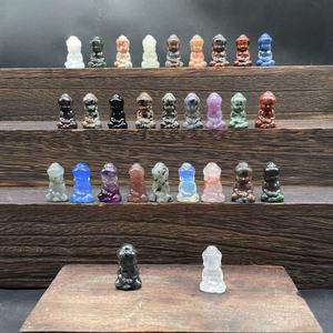 3cm Natural Stones Healing Gemstone Mini Size <b>Crystal</b> Carving Crafts Amethyst <b>Crystal</b> Buddha - Product Image 1