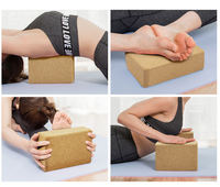 Bloc de yoga en liège haute densité de 369 pouces, écologique, prix usine personnalisé, brique de yoga en bois et bloc de yoga en liège