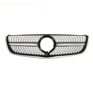 Calandre avant argentée noire pour <span class=keywords><strong>Mercedes</strong></span> Benz W447 Classe V V260 L 2020 2021 2022 <span class=keywords><strong>2023</strong></span> <span class=keywords><strong>AMG</strong></span> Line Diamond / <span class=keywords><strong>GT</strong></span> R Style - Product Image 2