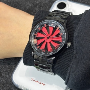 Reloj de Cuarzo para Hombre, Diseño Clásico con Molino de Viento Rojo Giratorio, Tendencia 2026, de Alta Gama, con Esfera Digital Romana - Product Image 2
