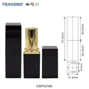 Tube de rouge à lèvres en plastique coloré, tube de rouge à lèvres personnalisé, vente en gros, tube de rouge à lèvres carré OEM, beauté pour baume à lèvres - Product Image 2