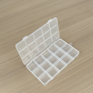 Transparent Plastic Storage Box 15 Compartment Rectangular Desktop Organizer For Beads Jewelry Parts Fishing Gear - Product Image 2