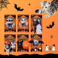 Juguetes Interactivos para Gatos de Halloween, Juguete de Peluche con Hierba Gatera y Plumas