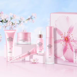 LAIKOU ชุดผลิตภัณฑ์บำรุงผิวซากุระ ช่วยเพิ่มความชุ่มชื้น ลดเลือนริ้วรอย ปรับสีผิวให้กระจ่างใส ประกอบด้วยโทนเนอร์ ครีมบำรุงผิวหน้า ครีมบำรุงรอบดวงตา ผลิตภัณฑ์ทำความสะอาดผิวหน้า และเซรั่ม - Product Image 3