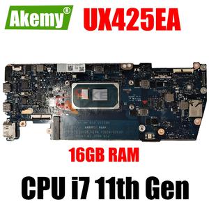 UX425EA UX325EA เมนบอร์ดสำหรับเอซุส เซนบุ๊ค <span class=keywords><strong>14</strong></span> 13 UX425EA UX325EA แล็ปท็อปเมนบอร์ด I3 <span class=keywords><strong>I5</strong></span> I7 11th Gen CPU 8G 16GB RAM - Product Image 1