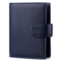 Classeur budgétaire de luxe en cuir véritable A7 avec bague en or avec porte-cartes à feuilles mobiles porte-passeport portefeuille