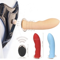 Gode vibrant en silicone souple télécommandé sans fil Produit sexuel pour adultes Godes réalistes Matériau ABS pour jouets lesbiens