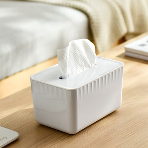 Tissue Box White Plastic Free Standing Multipurpose For Home Office Hotel Restaurant Use - Product Image 4