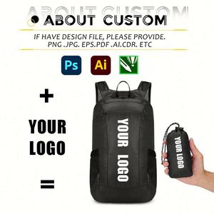 กระเป๋าเป้สะพายหลังพับได้สำหรับเดินทางท่องเที่ยวกลางแจ้ง กีฬา เดินป่า กันน้ำ พร้อมโลโก้สั่งทำได้ - Product Image 4