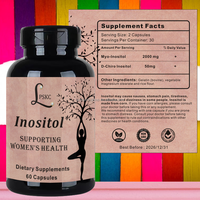 OEM/ODM Capsule d'inositol pour femmes, vitamine folate, pour soutenir la fonction ovarienne et favoriser l'équilibre hormonal Capsules de myo-inositol et de d-chiro