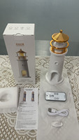 Projecteur Lampe Lune Phare, Veilleuse LED Rechargeable, Décoration Esthétique pour la Maison, Lampe de Table pour le Ramadan et les Célébrations d'Anniversaire
