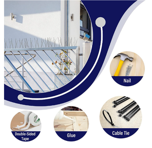 Kit de pointes Caltrops en acier inoxydable de 25 cm pour éloigner les chats, les écureuils, les pièges et les pigeons. - Product Image 2