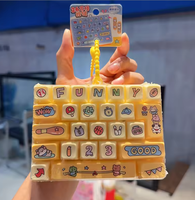 Nouveau design 2026 – Clavier mécanique anti-stress créatif et mignon à 26 touches, jouet anti-stress, porte-clés à pression pour enfant, pendentif pour cartable