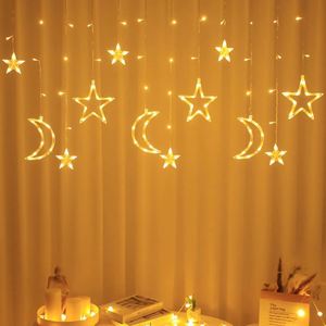 Luces de Ramadán Eid Mubarak, Mini Libreta de Direcciones, IP65, Alimentación CA, LED Epistar, Decoración Navideña, Luz de Estrella y Luna Centelleante, PVC, 100 Unidades - Product Image 1