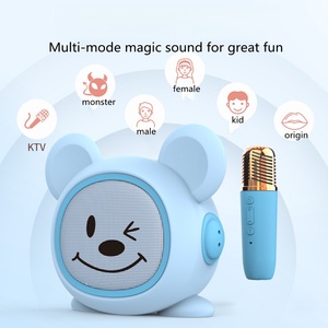 En Çok Satan 8W K19 Mini Karaoke Hoparlör, Şarj Edilebilir Dahili 5.0 ve FM Radyo Özellikli, İç/Dış Mekan Kullanımı için 1 Mikrofonlu - Product Image 5
