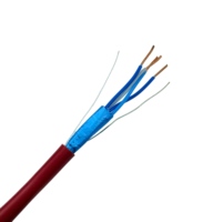 Cable de Alarma contra Incendios UL1424 FPLR Blindado, FPLR 4*1.50mm², Cobre Desnudo, PVC Rojo, LSZH, para Sistemas de Seguridad y Comunicación