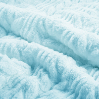 Jeté personnalisé en jacquard et sherpa, double face avec revers en polaire corail, 100% polyester, tressé 3D texturé, décoratif pour canapé