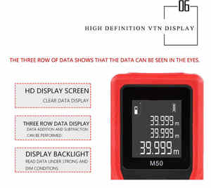 सबसे अच्छा मूल्य पोर्टेबल पेशेवर लेजर माप उपकरण हैंडहेल्ड लंबी दूरी के रिचार्जेबल औद्योगिक ग्रेड रेंजफाइंडर - Product Image 6