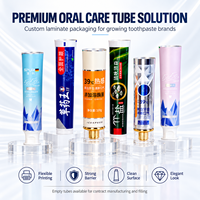 Tubes d'emballage en aluminium et plastique pour dentifrice, personnalisés avec impression UV, bouchon à vis anti-fuite, format voyage 10g, contenants pour soins bucco-dentaires