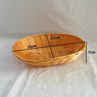 Keranjang Roti Oval dari Plastik Anyaman PP Murah untuk Rumah, Restoran, dan Penyimpanan Buah, Dapat Dipesan Sesuai Kebutuhan, Buatan Tangan
