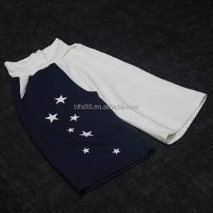 Hot Selling Men's Navy <b>White</b> Shorts With Stars Print High Quality Casual Style Color Block Design Shorts for Men - Product Image 1