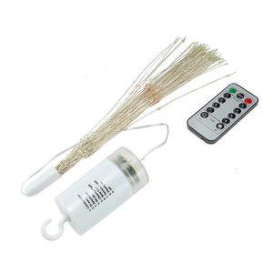 أضواء الألعاب النارية الشمسية المتفجرة، زينة عيد الميلاد، إضاءة للحدائق والساحات، إضاءة جو للتخييم، سلسلة أضواء نجمية ملونة مع جهاز تحكم عن بعد - Product Image 4