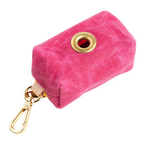 Distributeur de sacs à déjections pour animaux de compagnie en toile cirée 13x5cm, portable, pour le rangement des déchets canins, couleur bleue - Product Image 2