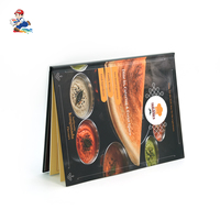 Menu de cuisine occidentale personnalisé en couverture rigide, papier couché et papier d'art, impression UV couleur, reliure cousue, pour hôtel, restaurant, liste de vins, catalogue