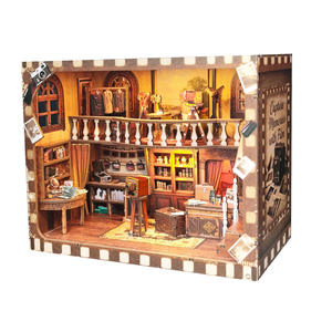 Kit Casa in Miniatura Fai-da-Te e Angolo Libreria - Set Completo di Casa <span class=keywords><strong>Giocattolo</strong></span> in Miniatura e Angolo Libreria per Esposizione Creativa - Product Image 6