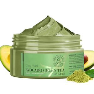 Masque facial au thé vert avec masque facial à l'<span class=keywords><strong>argile</strong></span> d'avocat pour l'acné Masque nettoyant hydratant pour le visage - Product Image 1