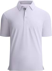 Camisa de golf para hombre, polos de manga corta sólidos de secado rápido que absorben la humedad para hombre - Product Image 5