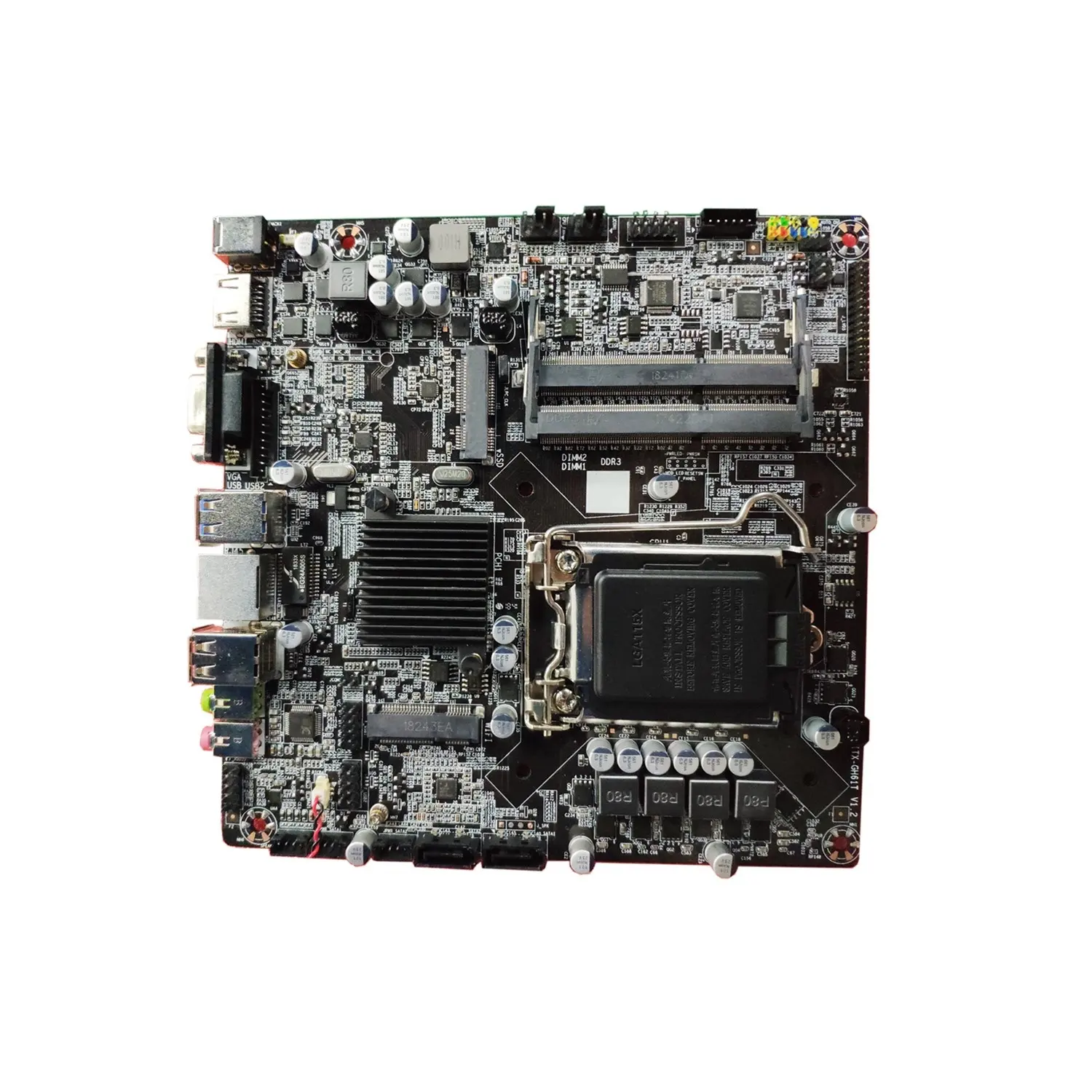 Funzione avanzata Mini Itx LGA 1155 H61 Chipset scheda madre DC JACK 12V 19V per POS MINI PC