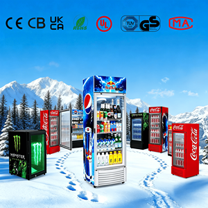 <span class=keywords><strong>Réfrigérateur</strong></span> commercial à porte vitrée pour boissons, nouveau modèle vertical, équipement de réfrigération avec éclairage LED et compresseur numérique, idéal pour les magasins. - Product Image 2