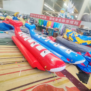 Tobogán Acuático Inflable para 2345678 Personas, Bote Inflable Tipo Banana, Bote Inflable Tipo Pez Volador Amarillo para Juegos Acuáticos - Product Image 3