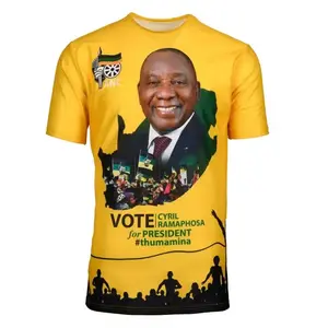 HF 가봉 리브르빌 아프리카 대통령 선거 캠페인 다채로운 폴로 승화 전송 인쇄 투표 대통령 선거 티셔츠