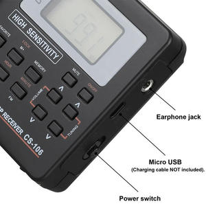 Factory Digital DSP Radio CS106 FM Stereo AM SW Full Band 10x10x10cm LCD Display Micro <b>USB</b> Charging for Home Outdoor Use - Product Image 3