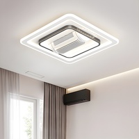 Ventilateur sans pales minimaliste moderne avec lampe LED 220V pour salon et chambre à coucher, éclairage Zhongshan à commande vocale