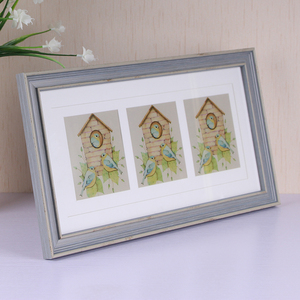 Cắt Dán Khung hình <span class=keywords><strong>3</strong></span> mở với đôi Mat khung cổ điển với nhiều khe ấp ủ kỷ niệm khung ảnh cho gia đình - Product Image 1