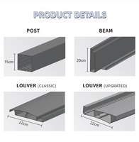 Pérgola de Aluminio con Techo Automático, Recubrimiento en Polvo, Ecológica, Impermeable, Sistema Bioclimático Prefabricado