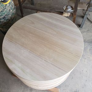 Round Paulownia Wood Tabletop Foldable Outdoor <b>Picnic</b> <b>Table</b> Simple <b>Portable</b> Solid Wood Board Customizable Size Shandong Origin - Product Image 4