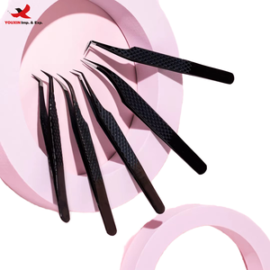 Nouvelles pinces à cils et outils de beauté durables en acier inoxydable avec pointe fine, emballage en pochette, marque personnalisée - Product Image 2