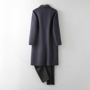 <span class=keywords><strong>Abrigo</strong></span> Largo de Invierno de Cachemira para Hombre, Chaqueta <span class=keywords><strong>Chesterfield</strong></span> Azul Marino Clásica y Moderna con Solapa Entallada, Prenda Exterior Elegante para Negocios - Product Image 2