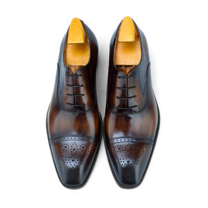 F64-SH2 nuovo elegante classico Brogue Oxford ufficio moda da sposa fatti a mano in vera <span class=keywords><strong>pelle</strong></span> formale <span class=keywords><strong>scarpe</strong></span> da <span class=keywords><strong>uomo</strong></span> - Product Image 1