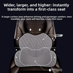 Soporte Lumbar para Coche, Protector de Coxis con Relleno de Espuma Viscoelástica, Material de Poliéster Transpirable - Diseño Delgado para Respaldo de Asiento, Ideal para Comercio Transfronterizo - Product Image 3